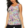 thumbnail image 2 of Haiem Peace Love and Dove Flower Power Workout Tank Tops for Women, Athletic Sports Slim-Fit Tank Tops, Compression Sleeveless Dry Fit Shirts,Athletic Shirt-Medium, 2 of 9