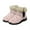 Pink, variant on CHAQLIN Women's Hiking Boots Warm Insulated Fur Lined Waterproof Snow Mini Boots Flat Round Toe Booties