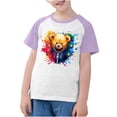 thumbnail image 4 of RXIRUCGD 2025 Vêtements d'Été pour Enfants Tout-Petits Garçons Filles Mode Mignon Col Rond Imprimé Manches Courtes Haut, 4 of 7