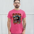 thumbnail image 3 of Tee Hunt Biker From Hell T-shirt Ride or Die Skeleton Outlaw Route 66 Men's Tee, Hot Pink, 3X-Large, 3 of 5