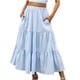 thumbnail image 1 of Faldas de cintura elástica con volantes fruncidos y bolsillos informales sólidos a la moda para mujer Wmkox8yi  FGJ2014, 1 of 8