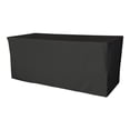 thumbnail image 1 of LA Linen TCpop-fit-96x30x30-BlackP24 2.77 lbs Polyester Poplin Fitted Tablecloth, Black, 1 of 4