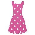 thumbnail image 5 of Robe pour Femmes 2023 Grande Taille Rose Décontractée Sans Manches Col Rond Imprimée Mode Robe Trapèze Sexy Costumes d'Halloween pour Femmes en Solde, 5 of 5