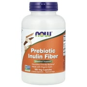 NOW Foods Prebiotic Inulin Fiber, 180 Veg Capsules (650 mg per Capsule)
