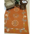 thumbnail image 4 of EORC Rust Wool Traditional Oriental Kilim Rug, 5'6 x 8', 4 of 9