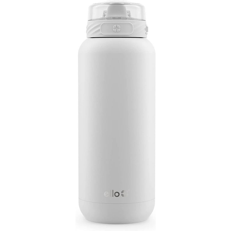 Ello Cooper Vacuum Stainless Steel Water Bottle with Soft Straw and Carry  Loop, 32oz & Hydra Half Gallon Jug with Time Marker & Handle, Leak Proof  Lid