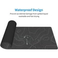thumbnail image 4 of XL Extended Topographic Mouse Pad with Stitched Edges, Waterpoof Keyboard Mat, Big Long Geographical Map Desktop Large Gaming Mousepad for Laptop, Computer for Men Office (Black, 31.5 * 11.8 in), 4 of 6
