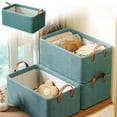 thumbnail image 3 of Aodebiao Fabric Foldable Storage Box with Lid Large Capacity Clothes Organizer Breathable Drawer Style Collapsible Home Wardrobe Organization for Pants Towel Storage Multi-functional Stackable Rack, 3 of 6