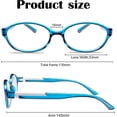 thumbnail image 3 of Reading Glasses Blue Light Blocking Women Oval Round Computer Readers Ladies Cheaters Glasses 4 Pack Colorful Protective Case, 3 of 8