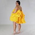 thumbnail image 4 of AURA Women Sleeveless Square Neck Ruffle Strap Dress Sexy Princess Midi Dress Summer Vacation Dress, 4 of 6