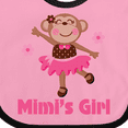 thumbnail image 4 of Inktastic Mimi's Girl Monkey Girls Baby Bib, 4 of 4