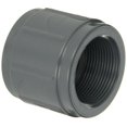 thumbnail image 1 of GF Piping Systems PVC Pipe Fitting, Coupling, Schedule 80, Gray, 2" NPT Female, 1 of 4
