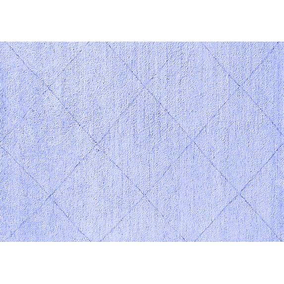 Ahgly Company Indoor Rectangle Solid Blue Modern Area Rugs, 2' x 3'