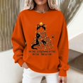 thumbnail image 6 of BXJX Women's Round Neck Christmas Print Sweatshirt- Casual Winter Loose Fit Holiday Christmas Pullover Tops Orange Size XL, 6 of 8