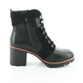 thumbnail image 3 of Naturalizer Womens VAL Leather Combat & Lace-up Boots Black 9 Medium (B,M), 3 of 8