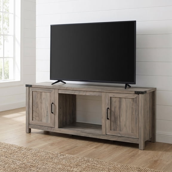 Kadyn TV Stand, TV Cabinet, Entertainment Center Console Table, Electric Fireplace TV Stand with Storage Cabinets for TVs up to 70 Inch (Not Included the Electric Fireplace)-Natural