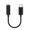 thumbnail image 1 of 12.5cm TYPE-C to 3.5mm Audio Extension Cable Headphone Adapter Connector for Android-black,white-, 1 of 4
