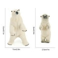 thumbnail image 3 of Cagogo 2Pcs Polar Bear Figurine, Arctic AnimalsToysRealistic White Bear Model, Educational LearningToys, Home Desk Decoration,KidsBathToyGift, 3 of 9