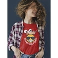 thumbnail image 2 of Vibin’ Since Day One - Cool Retro Emoji Smiley Graphic Women's T-shirt, 2 of 4