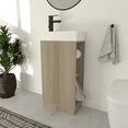 thumbnail image 4 of 16" Small Bathroom Vanity with Sink,Small Space Fit,2 Toilet Paper Holders & Storage Pocket, 4 of 9