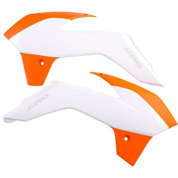 Acerbis Orange/White Radiator Shrouds (2314261088)