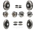thumbnail image 1 of Transit Auto Front Rear Hub Bearing Assembly Coated Disc Brake Rotor and Semi-Metallic Pad Kit (10Pc) for Car 2015 Mazda CX-5 FWD with Electric Parking - Left Right (Driver Passenger) KBB-120488, 1 of 2