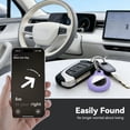 thumbnail image 2 of Car Key Chain Holder for Apple AirTag 2nd & 1st Gen, Hard Shell Automotive Key Fob Waterproof Cover with Metal Keyring-B89-Black2+Black2, 2 of 10