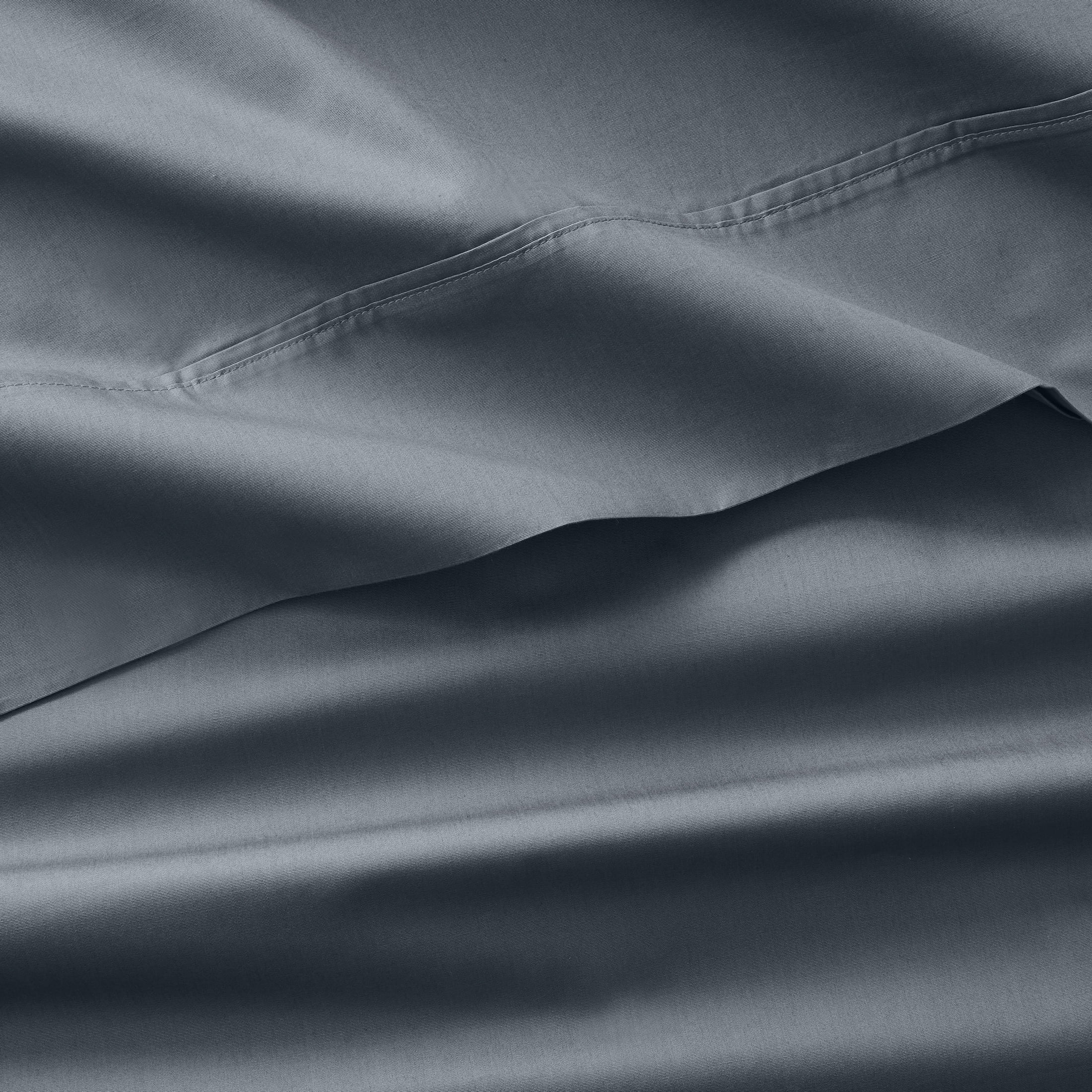 Better Homes & Gardens Cool & Crisp 4-Piece 300 Thread Count Gray Cotton Percale Sheet Set, King