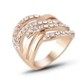 thumbnail image 2 of Guardurnaity Anillo de cristal para mujer compromiso estético boda moda nudillo joyería cumpleaños aniversario vacaciones regalo tamaño 7 Type3 NO3, 2 of 6