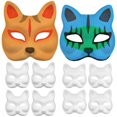 thumbnail image 2 of 10pcs DIY Blank Paper Masquerade Masks for Adults – Animal Face Cat – Safe Pulp Material for Painting, Cosplay, Halloween Party Favors & Crafting Fun, 2 of 2
