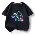 thumbnail image 2 of T-shirt pour Enfants, T-shirt Graphique Décontracté à Manches Courtes et Col Rond avec Mélange Doux de Polyester-Spandex, Tissu Respirant, pour Garçons et Filles de 2 à 10 Ans, 2 of 5