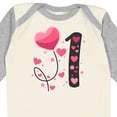 thumbnail image 4 of Inktastic Valentine's Day First Birthday Boys or Girls Long Sleeve Baby Bodysuit, 4 of 5