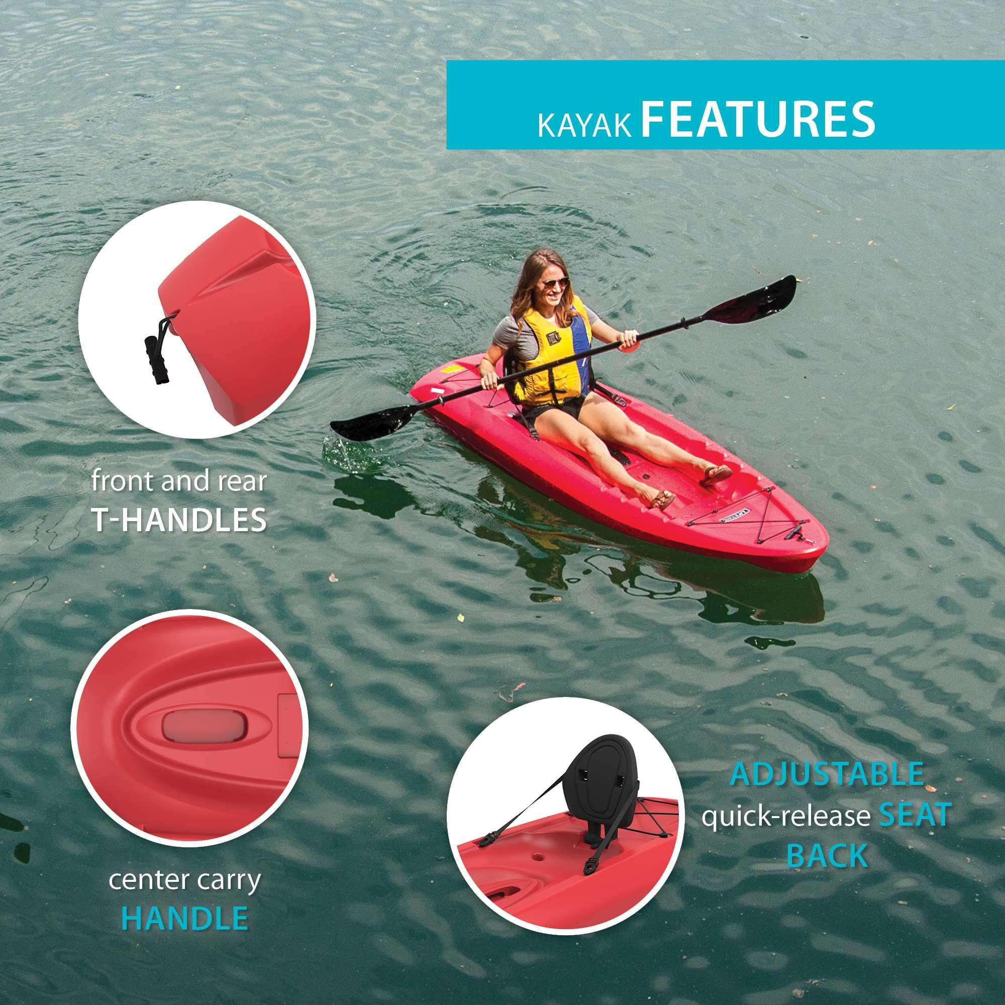Lifetime Hydros 101 inch Sit-On-Top Kayak, Red (90936)