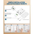 thumbnail image 2 of DEWENWILS Remote Control Outlet Wireless Wall Mounted Light Switch, Electrical Plug in on Off Power Switch for Lamp, No Wiring, Ex, 2 of 7