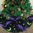 thumbnail image 3 of XMXY Halloween Christmas Tree Skirt, Halloween Bats Moons Holiday Party Indoor Decorations Ornaments, 48 Inch, 3 of 5