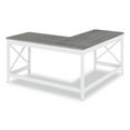 thumbnail image 6 of Workspace by Alera L-Shaped Farmhouse Desk, 58.27 x 58.27 x 29.53, Gray/White, 6 of 8