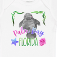 thumbnail image 4 of Inktastic Palm Bay Florida Cute Swimming Manatee Boys or Girls Baby Bodysuit, 4 of 5