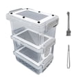 thumbnail image 3 of Almencla Roach Feeding Box Breeding Box Reusable Transparent House Easy to Clean Portable Style C, 3 of 8