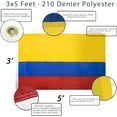 thumbnail image 3 of Anley EverStrong Series Colombia Flag 3x5 Foot - Embroidered and Sewn Stripes 210D Polyester - Colombian National Banner Flags, 3 of 7