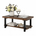 thumbnail image 5 of Alaterre Furniture Pomona 42 in. Solid Pine Wood and Metal Coffee Table, Rustic Natural, 5 of 5