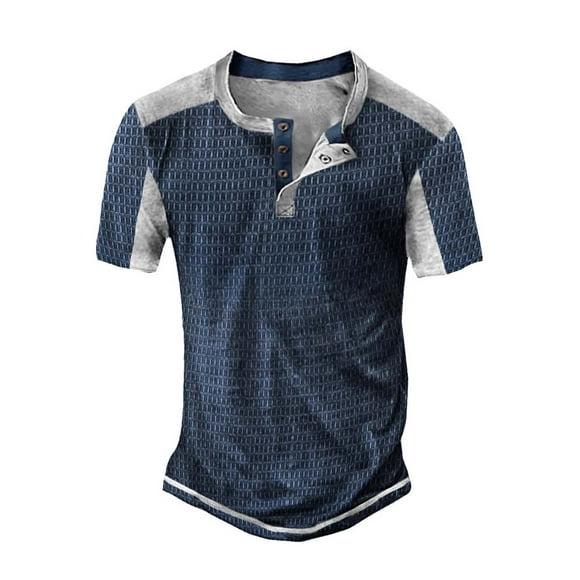 Ketyyh-chn99 Men's T Shirts Solid Color Short Sleeve Tee Men's T Shirt Short Sleeve Crewneck Tee Top Tshirts Regular Blue,2XL