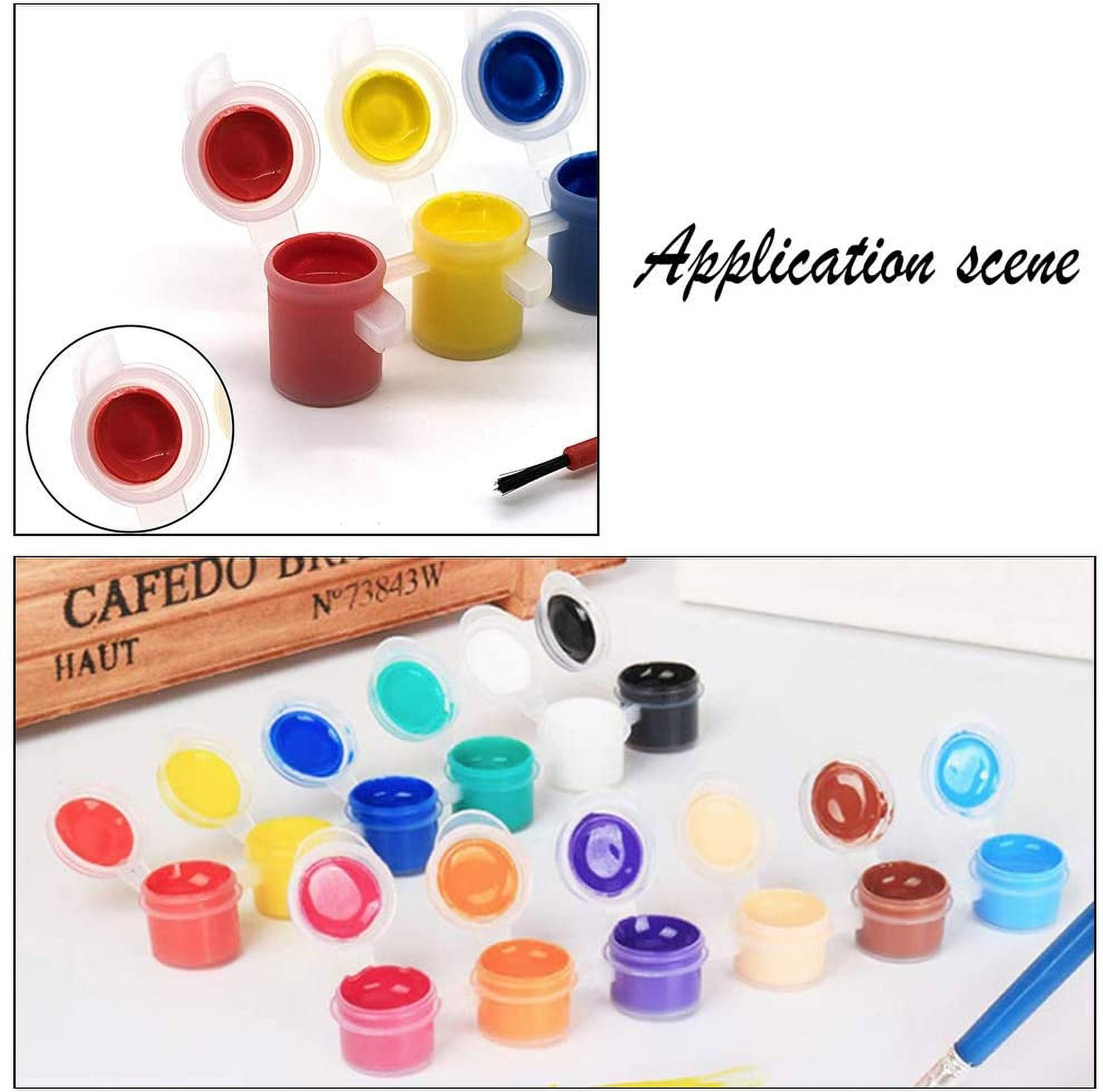 Plastic Paint Pots Strips 5ml 6 Pots Mini Empty Paint Cups with Lids for Arts Crafts Watercolor Pigment Clear 17.2x3.3x2.15cm for DIY