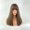 cool brown, variant on Long hair one-size-fits-all black medium-length straight hair fashionable air bangs cross-border wig