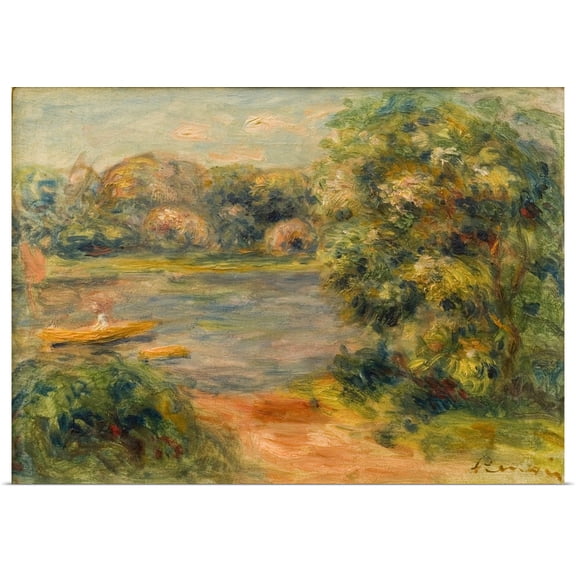 Great BIG Canvas | Rolled Pierre Auguste Renoir Poster Print entitled The Boat on the Lake, 1901