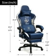 thumbnail image 6 of GTPLAYER Gaming Chair with Bluetooth Speakers and Footrest Office Desk Chair, Blue, 6 of 7