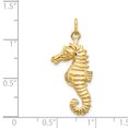 thumbnail image 3 of 14k Yellow Gold Seahorse Necklace Charm Pendant Fish Sea Life, 3 of 7