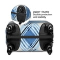 thumbnail image 5 of Multi-Size Suitcase Protective Cover Full Range Double Stitching Invisible Zipper For Travel Business Argyle Plaid Lightskyblue_49288_1 Small, 5 of 8