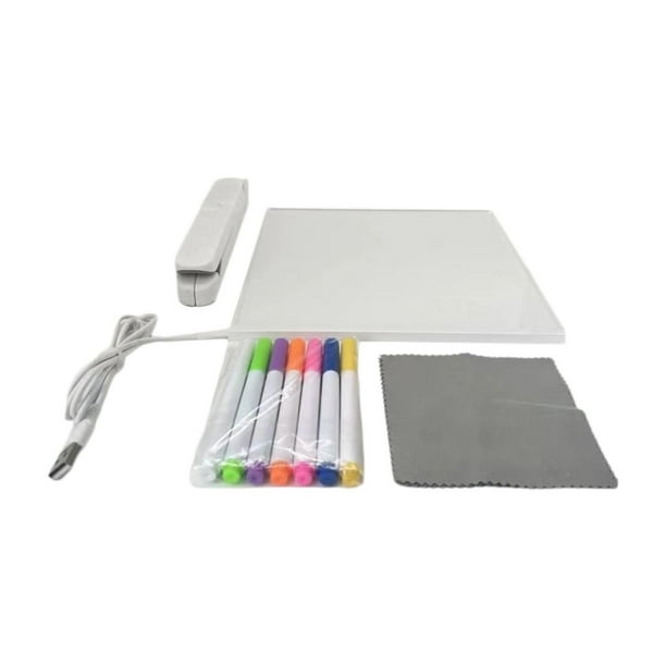 Tablero de mensajes de acrílico iluminado Gloria tablero de notas LED de escritorio M