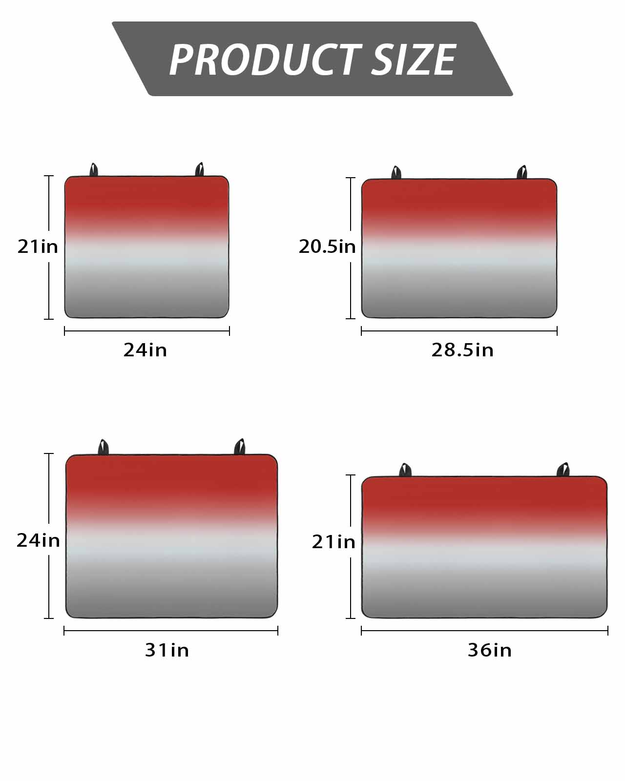 Stove Top Covers for Electric Stove, Red Gray Ombre Glass Stovetop Cover Protector, Modern Gradient Abstract Art Induction Cooktop Protector Oven Mat for Kitchen Countertop 24"x21"