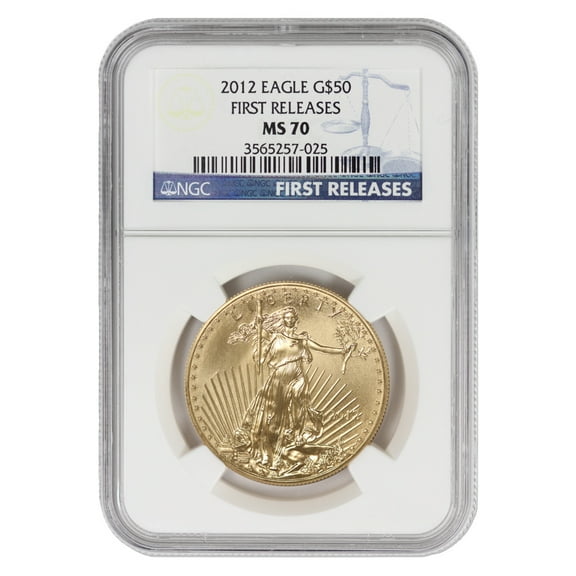 2012 1oz American Gold Eagle Coin NGC MS70 First Releases $50 U.S. Mint